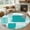 Teal, variant on Burnt Orange Grey 2'x6' Runner Rug, Abstract Modern Oil Painted Geometric Washable Non-Slip Area Rugs for Hallway Kitchen Floor Bedroom Entryway, Long Laundry Carpet Decoration Indoor Mat