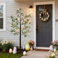 thumbnail image 6 of 5FT Lighted Easter Tree with Timer, Easter Decorations for Home & Porch, Pre-Lit Egg Trees with LED Lights & Colorful Eggs, Indoor Outdoor Spring Decor Party & Office Decoration, 6 of 9