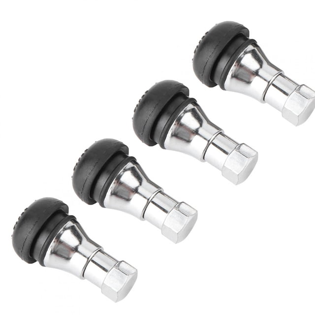 Kit de Tapa de Válvula de la Llanta de la Llanta del Neumlico de la Rueda de Goma de Aluminio 4pcs, Adecuado para Automóvil, Camión, Bicicleta, Motocicleta, ATV