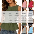 thumbnail image 3 of Women's Linen Tank Tops Sleeveless Peplum Top Button Front Dressy Casual Flared Hem Blouses for Summer Daily Wear, 3 of 7