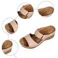 thumbnail image 7 of Heels for Women Solid Color Orthopedic Wedge Sandals Antislip Slip on Platform Walking Shoes Fashion Casual Slides Beige Size 9, 7 of 7