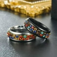 thumbnail image 3 of QQTDFG Women Men Stainless Steel Silver/Gold Rings Wedding Band Jewelry Gift Size 6-12-#3-11, 3 of 8