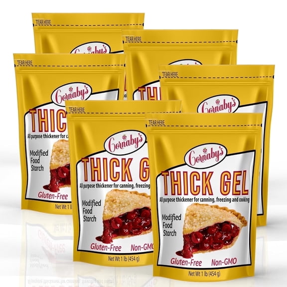 Cornaby's Thick Gel Corn Starch Food Thickener, Gluten-Free, Non-Gmo, 1 Lb Pouch, 6 Pack, Ideal for Food Gift Sets
