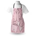 thumbnail image 4 of Fashion Apron, Stiletto High Heels Feminine Floral Ornaments Flower Silhouette Illustration, Unisex Kitchen Bib with Adjustable Neck for Cooking Gardening, Adult Size, Rose Pale Rose, by Ambesonne, 4 of 4