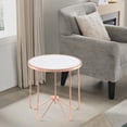 thumbnail image 6 of Bowery Hill End Table in Frosted Glass and Rose Gold, 6 of 6