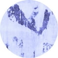 thumbnail image 1 of Ahgly Company Indoor Round Abstract Blue Modern Area Rugs, 3' Round, 1 of 4