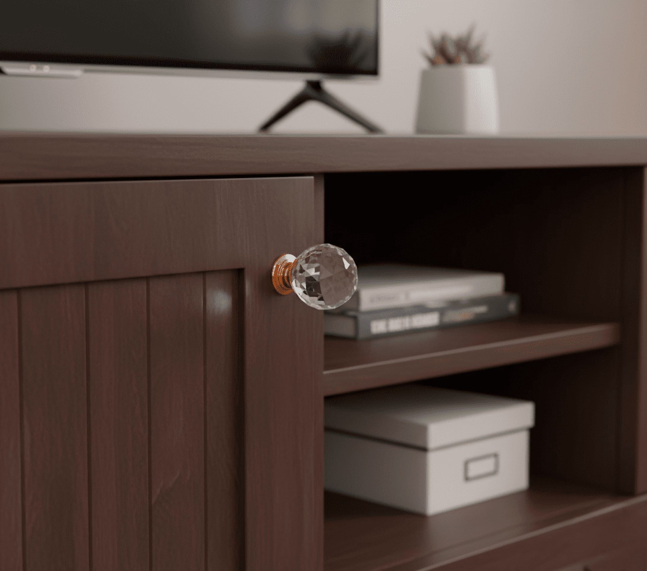 Boahaus Rose Gold Crystal Ball Cabinet Knobs Set of 10 with 1-Inch Diameter Glamorous Drawer Pulls