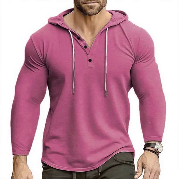 pstuiky Camisas casuales de manga larga para hombre, Blusa/camisa informal y de moda para hombre, de color liso y con cuello vuelto camisetas de hombre xxxl