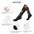 thumbnail image 5 of Lsque Butterfly Flower Skull Pattern Sport Compression Socks for Men & Women 15-20 mmHg Knee High Nurse Pregnant Running Medical and Travel Athletic, 5 of 6