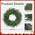 thumbnail image 6 of 20" Christmas Wreaths for Front Door, with Red Berries Real Touch Pine Wreath, Large Artificial Greenery Christmas Decoration, 6 of 15
