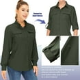 thumbnail image 6 of POENTAB Long Sleeve Casual Shirts for Women Button Down Quick Dry Hiking Fishing Work Shirt UPF 50+ UV Sun Protection Summer Fall Tops, 6 of 7