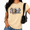 Apricot, variant on Women's White Floral Nurse T-Shirts Colorful Medical Graphic with Leopard Print Tops