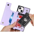 thumbnail image 5 of for iPhone 14 Plus Crossbody Wallet Case with Detachable Adjustable Lanyard Strap & Card Slot Holder,Magnetic Flip Folio Purse,PU Leather Travel Case for Women & Men,6.7 Inch (Purple), 5 of 14