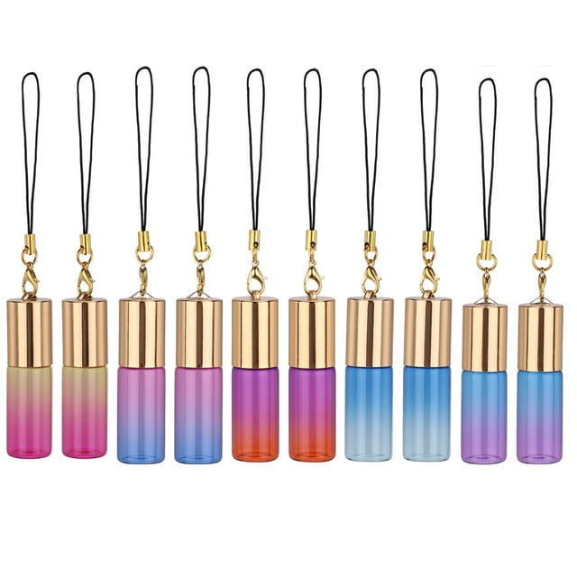 MasteelfCA 10 Pcs Bouteille Vide Roll-On Dégradé Flacon de Parfum Flacon d'Huile Essentielle