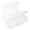 White, variant on Double Layer Pencil Box, Large Capacity Plastic Hard Crayon Box, Durable Plastic Clear Marker Organizer with Snap Lid, Stackable Storage Boxes (Pink, 8''X5''X2'')