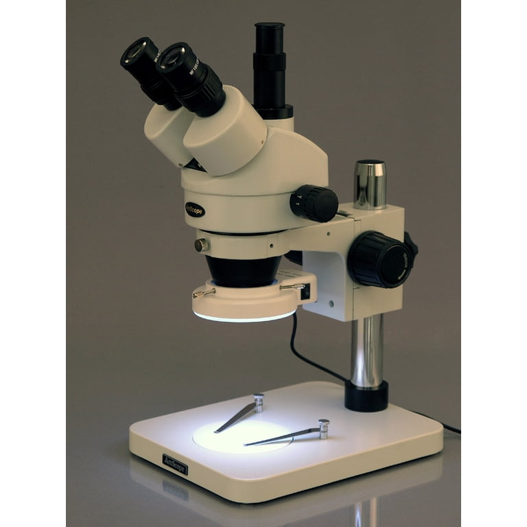 AmScope 7X-90X Stereo Zoom Microscopio Su Boom Stand