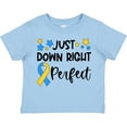 thumbnail image 3 of Inktastic Just Down Right Perfect Down Syndrome Awareness Ribbon Boys or Girls Toddler T-Shirt, 3 of 5