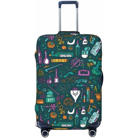 Science Math Travel Luggage Suitcase COVER, Washable Suitcase COVERS Elastic, XL - Fits 29-32 inch luggage (No Suitcase)