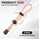 thumbnail image 2 of Soporte para bastón de escalada Uxcell, cuerdas elásticas ajustables de 8 pulgadas y 2 piezas, color naranja - Ideal para (senderismo al aire libre/escalada/trekking/pesca), 2 of 6