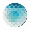 thumbnail image 1 of Abstract Mouse Pad for Computers, Mosaic Style Soft Toned Fractal Square Shapes with Charming Effects Image Print, Round Non-Slip Thick Rubber Modern Mousepad, 8" Round, Aqua Sky Blue, by Ambesonne, 1 of 2