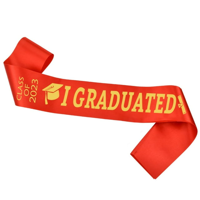 Etiquette Shoulder Strap Soft Cloth Letters Printed Colorful Ribbon Rhinestone Inlay Headdress Decoration Accessories Graduation
