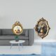 thumbnail image 2 of Marco de fotos redondo,Pequeño cuadro dorado vintage para la pared,Marco de fotos redondo decorativo de resina con ornamentos,Marco de fotos,Marco de fotos para decoración del hogar., 2 of 8