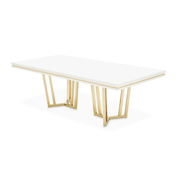 Palm Gate Rectangular Dining Table - Cloud White