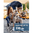 thumbnail image 4 of VicTsing Camping Chair with Canopy Shade & Fan, 360° Rotatable, 3-Speed Quiet Fan, Portable Foldable Design, Cup Holder & Side Pocket, Supports 330 lbs, 4 of 11