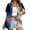 Light Blue02, variant on Stralyhd Summer Shirts for Women Short Sleeve Button Up Colorful Brushstroke Print Tops Beach Vacation Dressy Casual Shirts Oversized Comfy Soft Blouses Dark Blue L