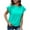 Mint Green, variant on Timegard Womens Tops Summer Plus Size Ruffle Short Sleeve Crewneck Solid Color Casual Comfy Tshirts