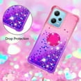 thumbnail image 5 of Slim Fit Phone Case for Redmi Note 12 4G, Bling Shiny Quicksand Effect TPU Bumper Case with Four Corners Heavy Anti-Fall Protection for Redmi Note 12 4G,Pink Purple, 5 of 14