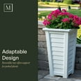 thumbnail image 6 of Mayne Lakeland 16" x 16" x 28" Tall Square White Self Watering Plastic Planter, 6 of 13