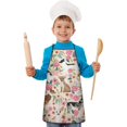 thumbnail image 2 of Chihuahua Dog and Flower Kids Aprons for Girls and Boys,Adjustable Neck Strap Toddler Aprons for Kids Cooking Baking, 2 of 7