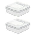 thumbnail image 2 of Paquete de 2 cajas de almacenamiento de tocino para refrigerador, recipientes de almacenamiento de alimentos de plástico para carne con tapas SM SunniMix contenedor de almacenamiento, 2 of 8