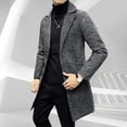 thumbnail image 3 of Miluxas 2025 Clearance! Mens Trench Coat Clearance Collar Single Breasted Peacoat Winter Overcoat, 3 of 5