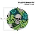 thumbnail image 3 of Disketp Skull And Palm Leaves Funny Coasters,6 Pcs Leather Coasters With Holder, Perfect Housewarming Hostess Gifts,Protect Furniture From Water Marks Scratch And Damage, 3 of 9