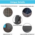 thumbnail image 4 of Gotland Outdoor Patio Furniture Set 6 Piece Sectional Rattan Sofa Set Rattan Wicker Patio Conversation Set with 5 Seat Cushions and 1 Tempered Glass Table,Grey, 4 of 6
