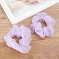 thumbnail image 6 of EXHUMKY 5-Pack Violet Hair Ties Set, Lightweight Yarn Ponytail Holders for Daily Use, Cloth Elastic Bands, 6 of 6
