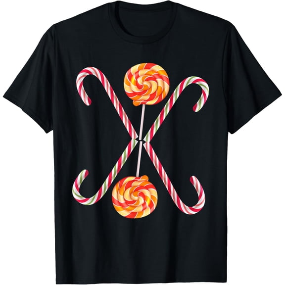 Exquisite and comfortable-Candy Cane Sweets Lollies Shirt for Kids Girls Toddler T-Shirt