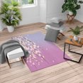 thumbnail image 1 of Weeping Flower Turkish Area Rug, Freshly Blooming Cherry Blossom Branches Buds Spring Season Artwork, Soft Carpet for Living Room Decor with Distressed Look, 2.6' x 5', Pale Purple, by Ambesonne, 1 of 4