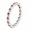 thumbnail image 3 of Sterling Silver Stackable Expressions Garnet Braided & Twisted Ring Size 9, 3 of 5