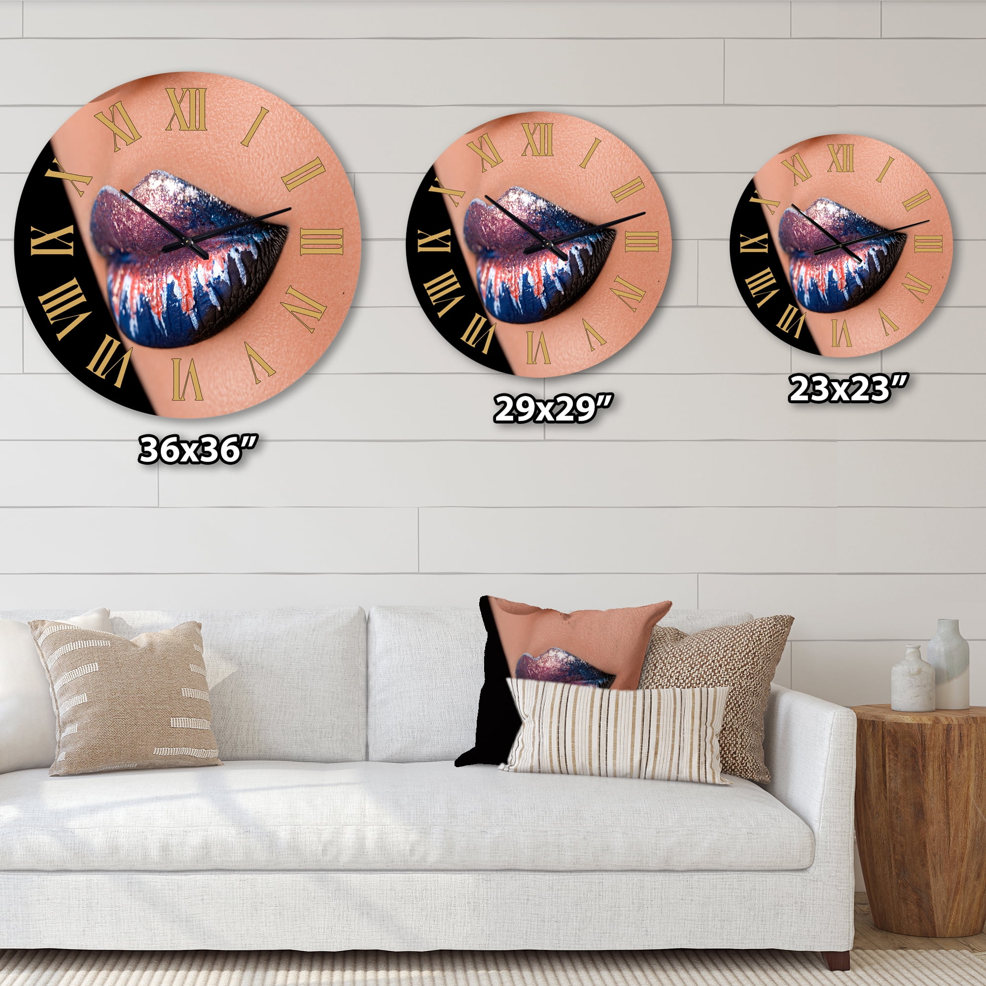 Designart 1 in Modern,Contemporary Wall Clock