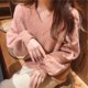 thumbnail image 3 of Suéter rosa dulce japonés para niña, jersey de punto holgado con cuello en V para mujer, 3 of 4