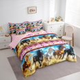 thumbnail image 3 of Castle Fairy Adults Farm Horse Bedding Comforter Set,Boho Aztec Full Bedding Set, 3 of 8