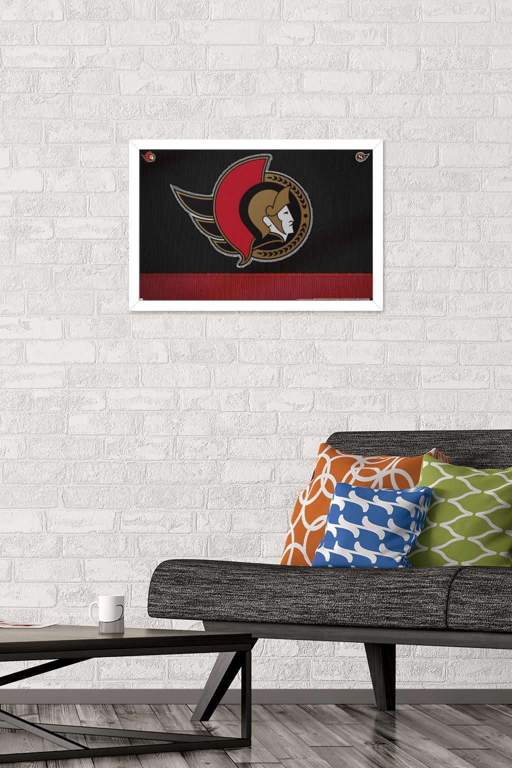 NHL Ottawa Senators - Logo 20 Wall Poster, 14.725" x 22.375", Framed