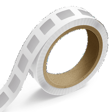 JAM Paper Standard Label Rolls, Rectangle, 1 1/4 x 2, Silver Metallic Foil, 125 Labels/Roll