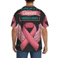 thumbnail image 3 of Fotbe Ribbon With Angel Wings Camisa Estampada de Manga Corta para Hombre, Casual de Verano, Estilo Playero, Sin Arrugas-3X-Large, 3 of 5