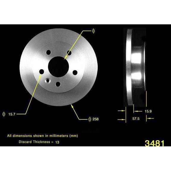BENDIX PREMIUM DRUM AND ROTOR PRT1751 Bendix Brake Rotor