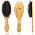 thumbnail image 1 of Natural Bristle Hair Brush for Women and Men, Detangling Hairbrush, Styling Tool, 1 of 5