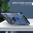 thumbnail image 3 of Funda Armor Design para iPhone 14 Pro Max con protector de lente deslizante, soporte de anillo giratorio de 360 grados y protector de pantalla de vidrio templado., 3 of 5